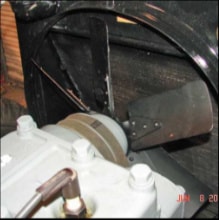 Halftrack fan shroud and radiator assembly detail