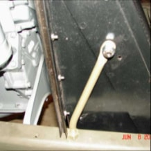 Halftrack steering rod and linkage assembly close-up