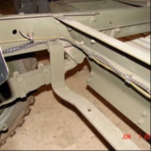 Halftrack frame wiring and cable routing during assembly