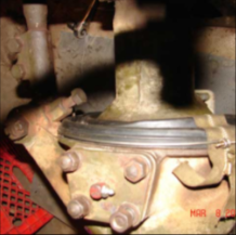 Halftrack front axle assembly with brake drum and components