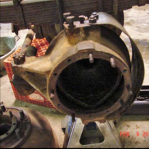 Halftrack bogie drum housing open face detail