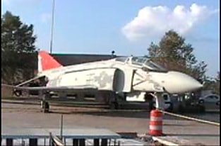 F4 Phantom aircraft aerial view