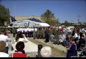 F4 Phantom dedication ceremony with crowd gathered