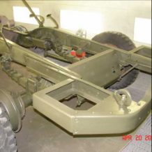 Halftrack frame top view after painting