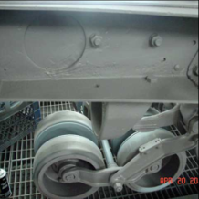 Halftrack bogie wheels and suspension painted