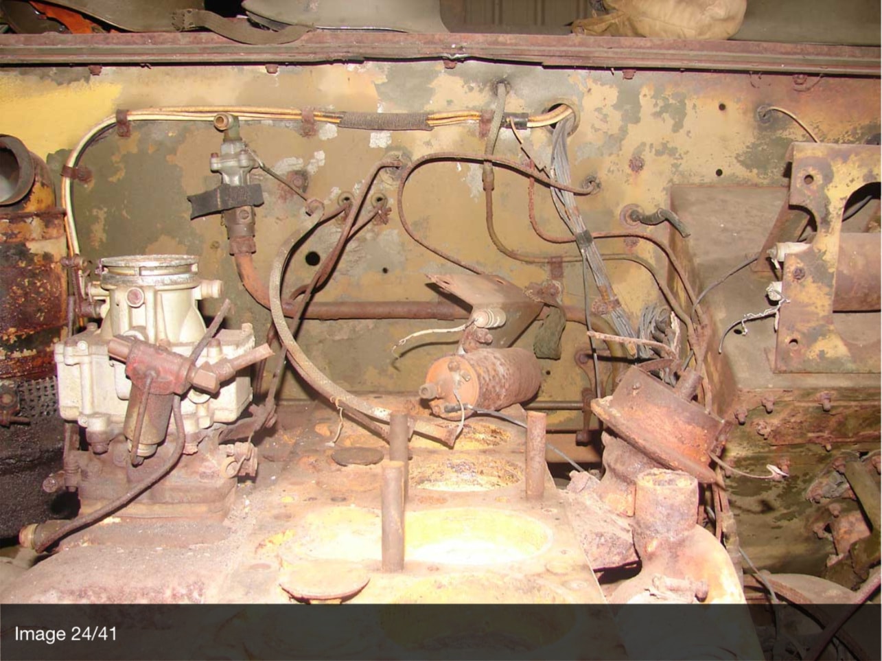 Halftrack firewall carburetor and wiring getting started