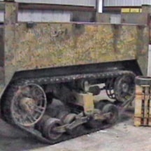 Halftrack rear view as found