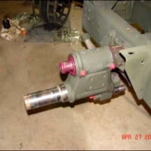 Halftrack track drive shaft and coupling assembly close-up